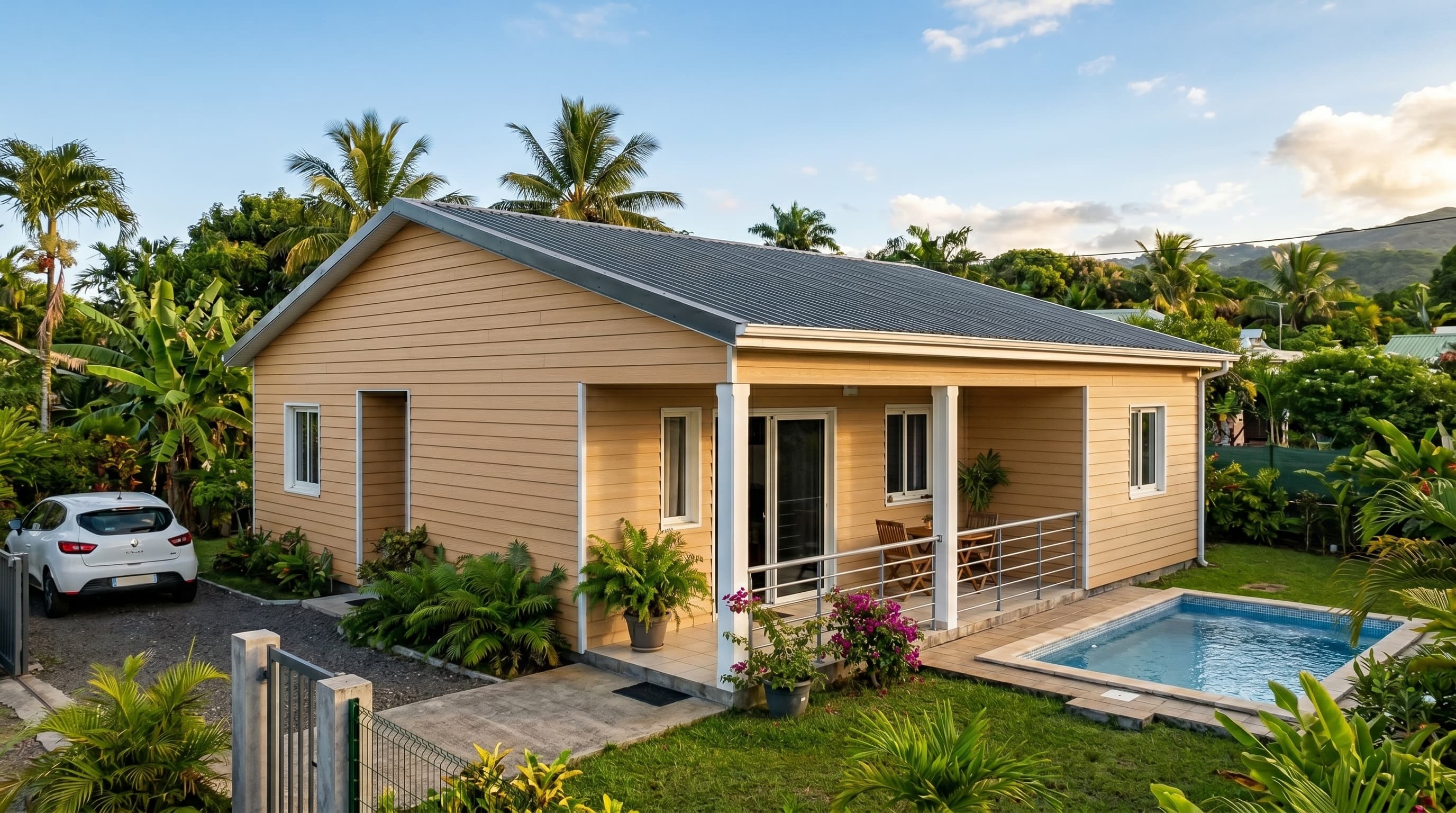 Maison témoin habillée en bardage Beech