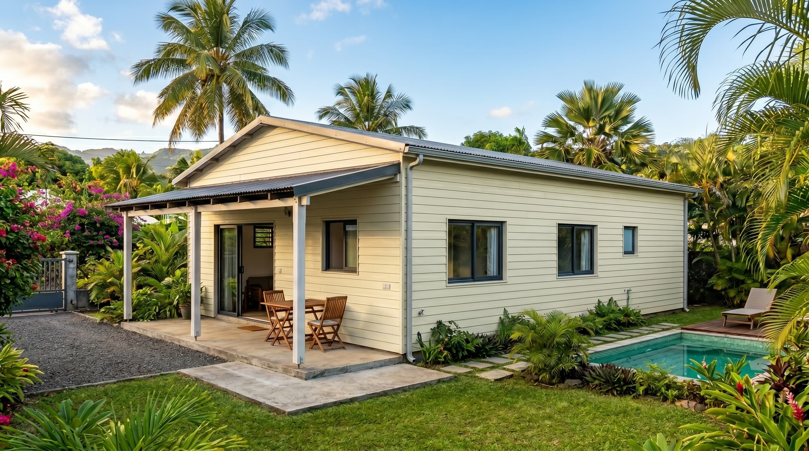 Maison témoin habillée en bardage Light Yellow