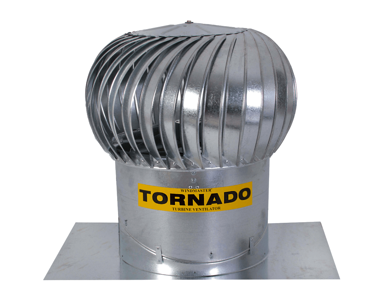 Extracteur statique Tornado Windmaster — turbine ventilateur en acier galvanisé
